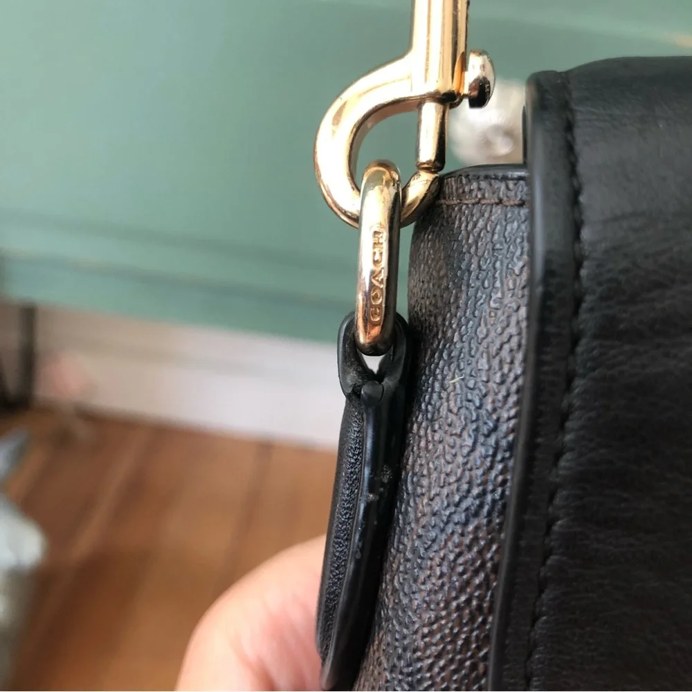 COACH MARLI BROWN MONOGRAMMED CROSSBODY -READ -AS IS